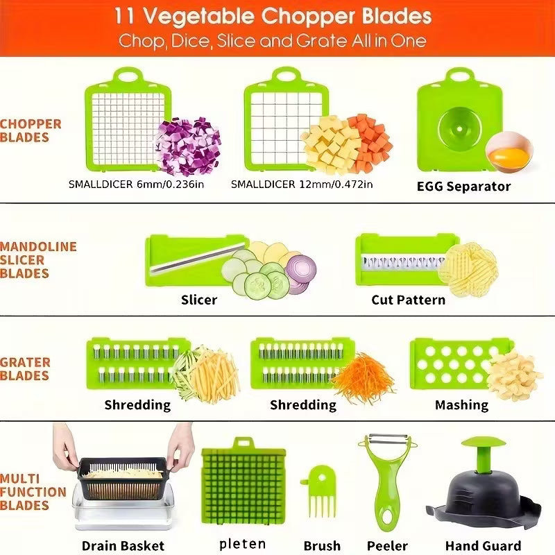 Cortador De Verduras 14 Piezas🥕